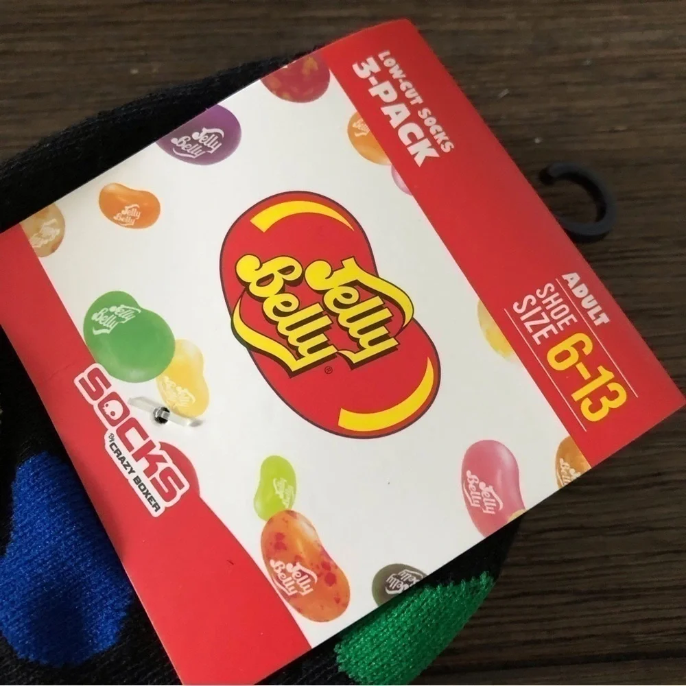 Jelly Belly men’s 3-pack low-cut socks